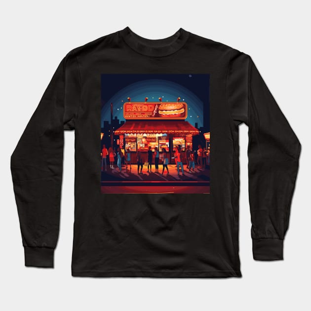 Hot dog stand Long Sleeve T-Shirt by siriusreno